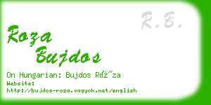 roza bujdos business card